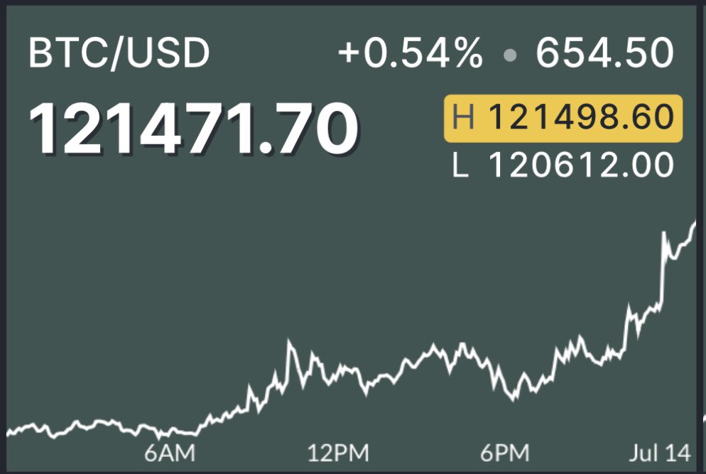 TheGofCrypto's tweet photo. BITCOIN is now $121k+ overtaking Amazon $AMZN to be the 4th largest asset by market cap in THE WORLD!  Hurdles Silver $GOOG Google and $AAPL Apple is next! https://t.co/vlfirvvq7K