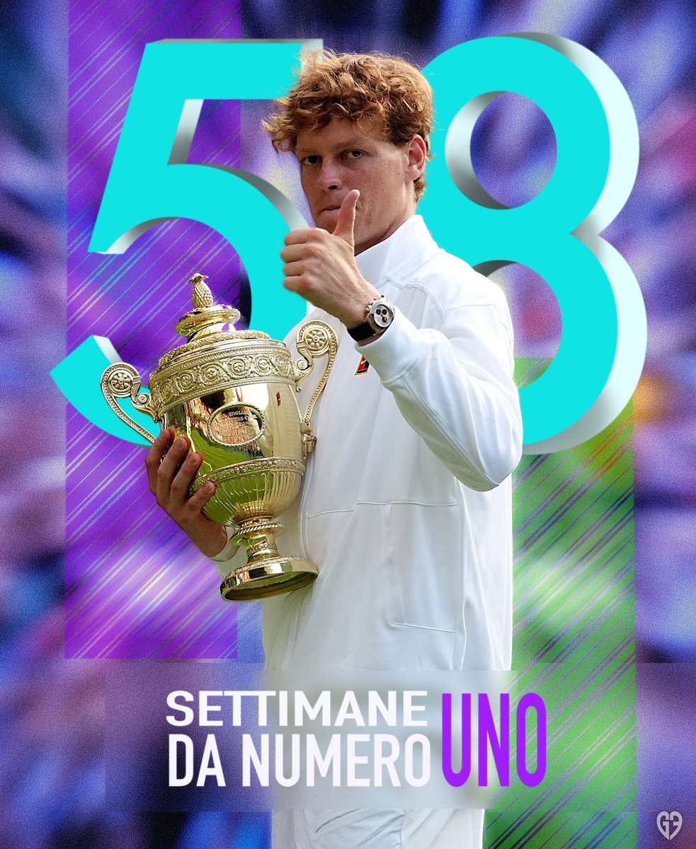 ForceGiusy's tweet image. 5️⃣8️⃣ settimane da numero UNO🦊
Campione di Wimbledon🌱
Quarto titolo slam 🏆🏆🏆🏆
Lui non si stanca mai di scrivere la storia.
#sinner