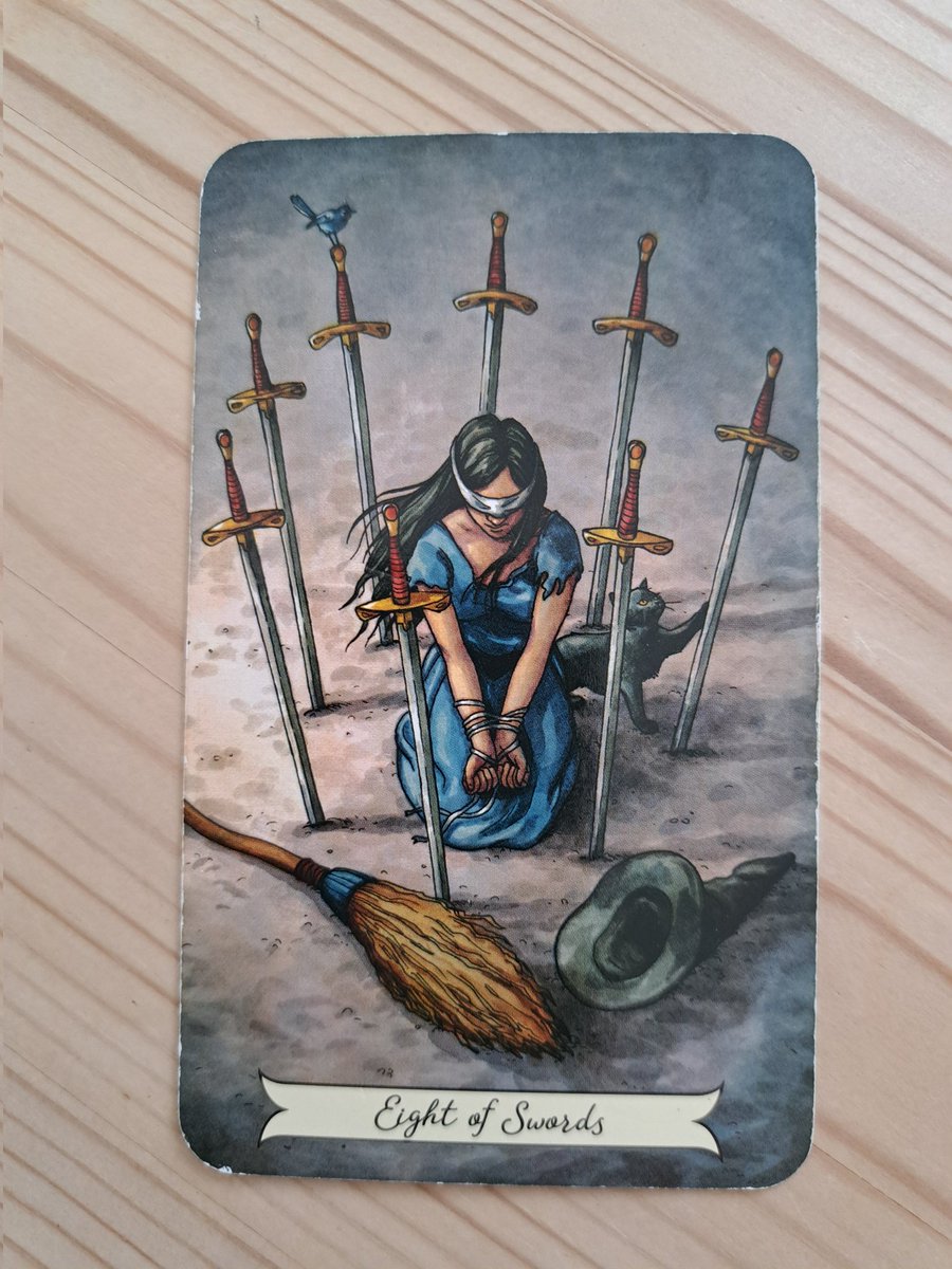Laurajk32's tweet image. Today's card is 8 of Swords
If you never try then you'll never know.
Limiting beliefs keep us safe, but they also keep us restricted.
#limitingbeliefs #try #restrict #safe
#tarot #tarotmessage #LauraJK32