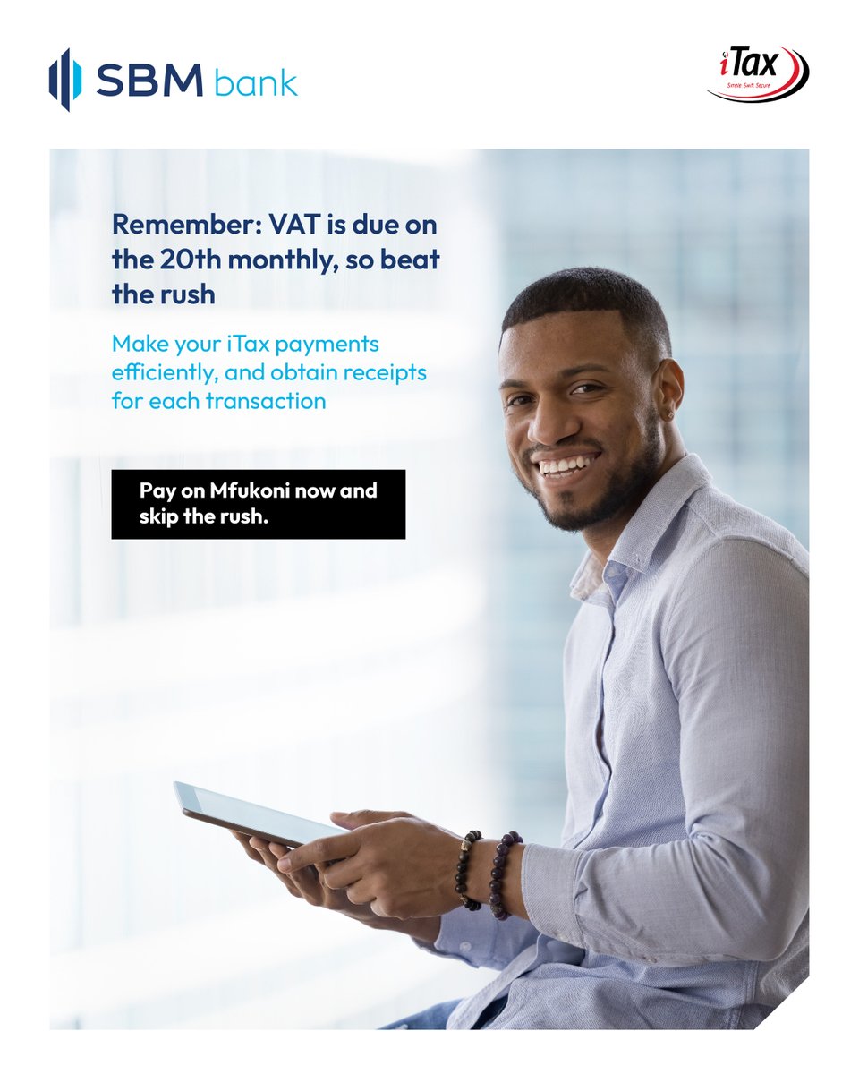 VAT deadline coming in hot? 🧾🔥
Skip the last-minute panic. 

Pay on Mfukoni, get your receipt instantly, and breathe easy.
#Mfukoni #iTax#ForASmarterTomorrow