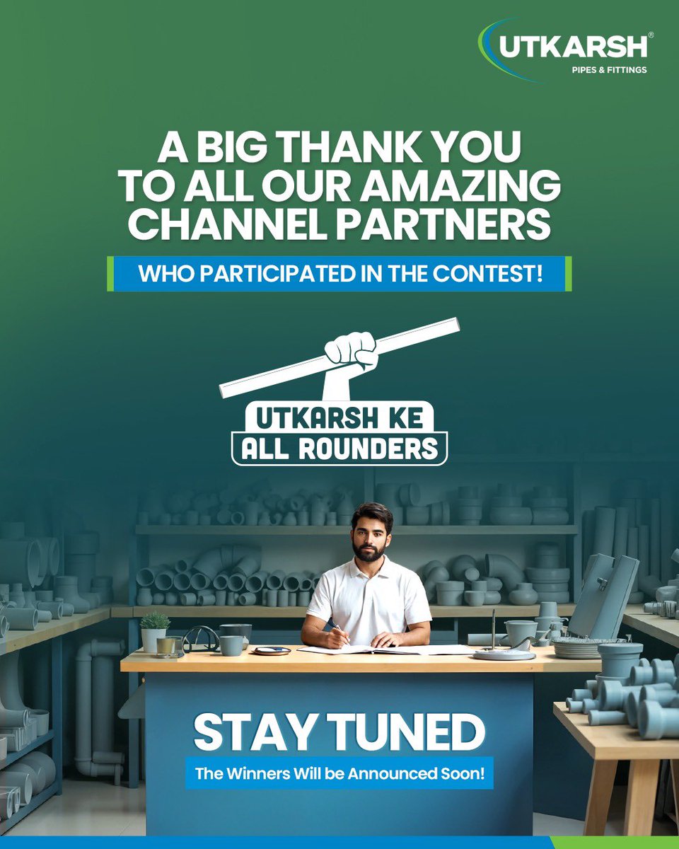 Utkarsh India Limited (@utkarshindialtd) on Twitter photo A big shoutout to all our incredible channel partners who brought their A-game to the ๐๐ญ๐ค๐๐ซ๐ฌ๐ก ๐๐ ๐๐ฅ๐ฅ ๐๐จ๐ฎ๐ง๐๐๐ซ๐ฌ contest!
๐๐ญ๐๐ฒ ๐ญ๐ฎ๐ง๐๐ โ ๐ญ๐ก๐ ๐ฐ๐ข๐ง๐ง๐๐ซ๐ฌ ๐ฐ๐ข๐ฅ๐ฅ ๐๐ ๐๐ง๐ง๐จ๐ฎ๐ง๐๐๐ ๐ฌ๐จ๐จ๐ง!
#UtkarshPipes #utkarshkeallrounder #BestStoreDisplay A big shoutout to all our incredible channel partners who brought their A-game to the ๐๐ญ๐ค๐๐ซ๐ฌ๐ก ๐๐ ๐๐ฅ๐ฅ ๐๐จ๐ฎ๐ง๐๐๐ซ๐ฌ contest!
๐๐ญ๐๐ฒ ๐ญ๐ฎ๐ง๐๐ โ ๐ญ๐ก๐ ๐ฐ๐ข๐ง๐ง๐๐ซ๐ฌ ๐ฐ๐ข๐ฅ๐ฅ ๐๐ ๐๐ง๐ง๐จ๐ฎ๐ง๐๐๐ ๐ฌ๐จ๐จ๐ง!
#UtkarshPipes #utkarshkeallrounder #BestStoreDisplay