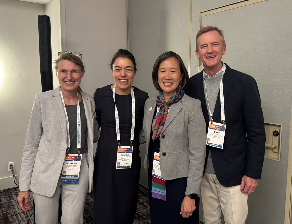JoyYWu's tweet image. 4 @EndocrineMgh alumni now endocrinology chiefs @utsw_endocrine @StanfordEndo Pittsburgh and Utah #ENDO2025