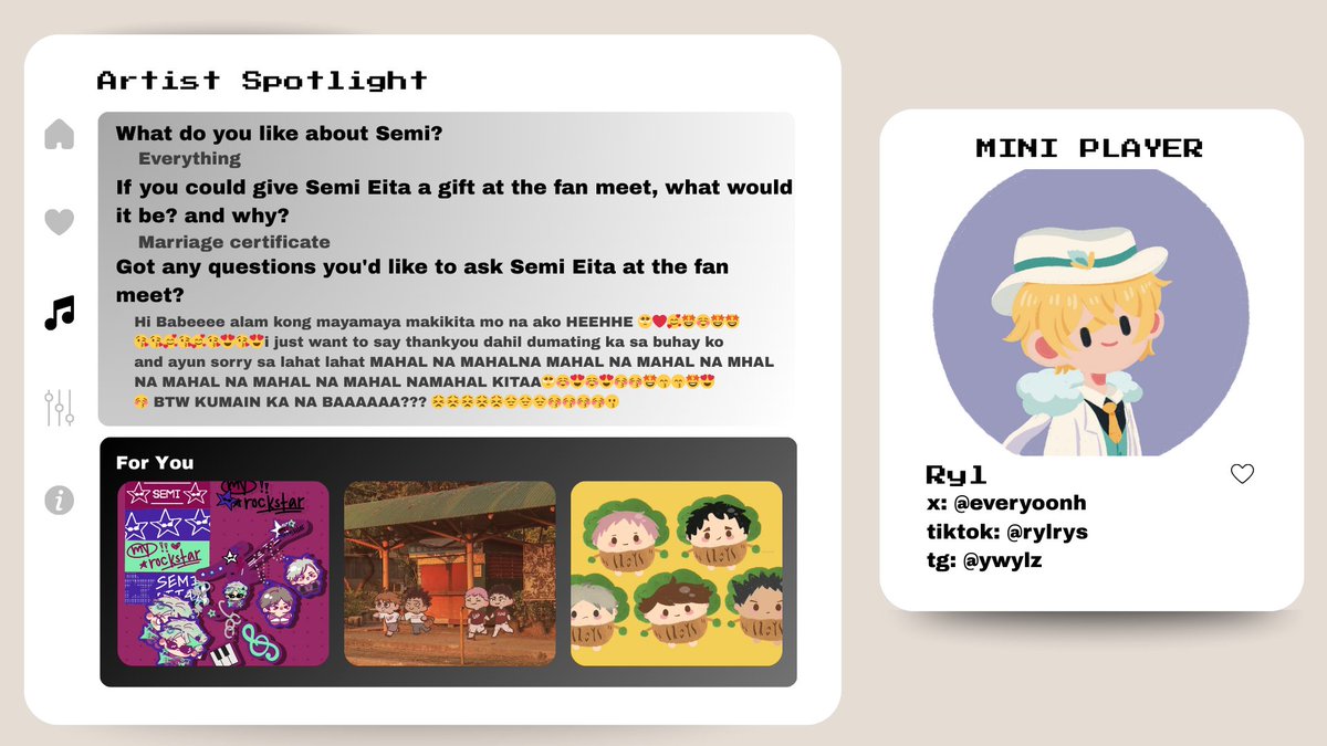 semieitacse's tweet image. ☆ Artist Spotlight: Ryl
Dim the lights and cue the flair, our next artist takes center stage! @everyoonh will make sure that Semi will serve rockstar fantasy with their art. From bold prints to idol-worthy flair, this drop is perfect for Semi’s fans! ☆
#SetTheStageSemiCSE