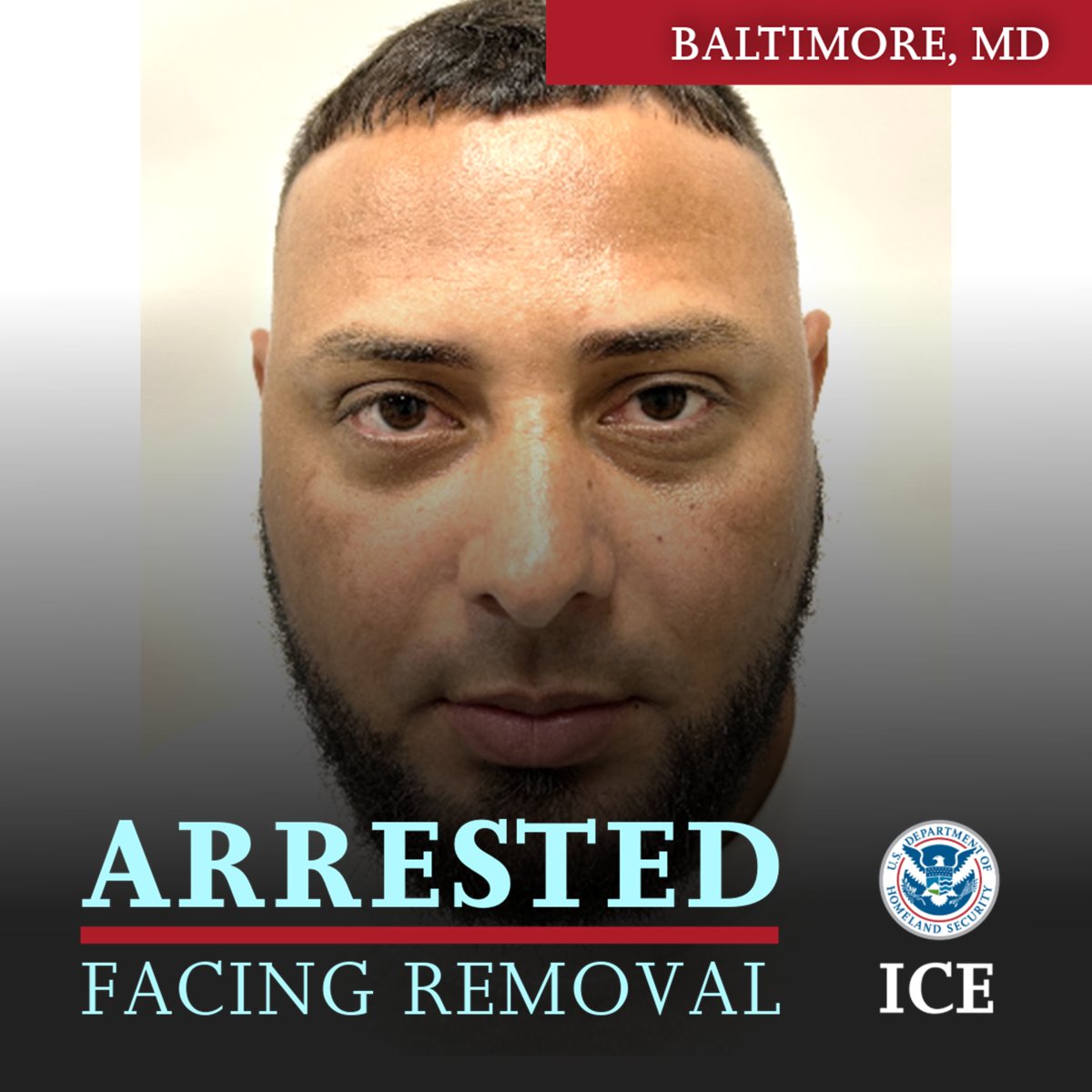 EROBaltimore's tweet image. ICE @EROBaltimore arrested Venezuelan national Adelbis Segundo Pirela-Pirela. He is wanted in Columbia for homicide, weapon fabrication, and transportation of weapons & ammunition. Pirela has a final order of removal and will remain in ICE custody.