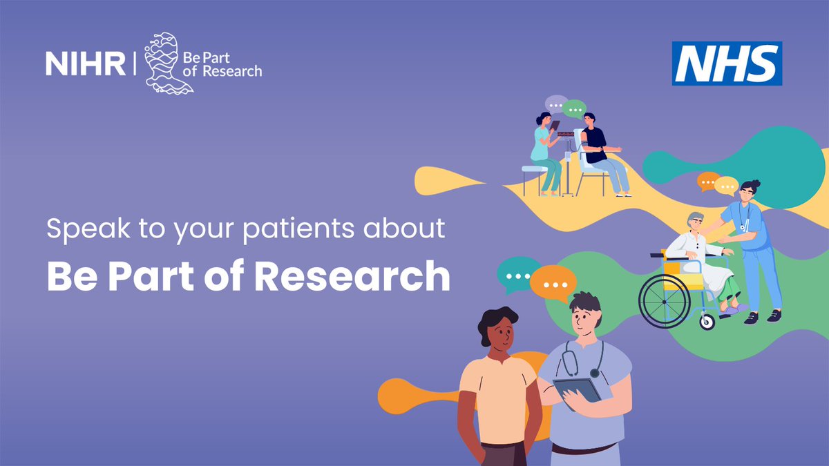 Are you a healthcare professional looking to share research opportunities with your patients?

To improve health and care for us all, and to find the life-changing treatments of the future, we need everyone to get involved. Speak to your patients about signing up to Be Part of