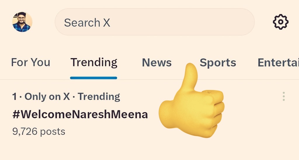 नरेश मीणा के स्वागत में कोई कमी नहीं छोड़ रहे समर्थक ....

ट्विटर पर #WelcomeNareshMeena हो रहा इंडिया में नंबर 1 पर trend ✌️✌️🤟🤟