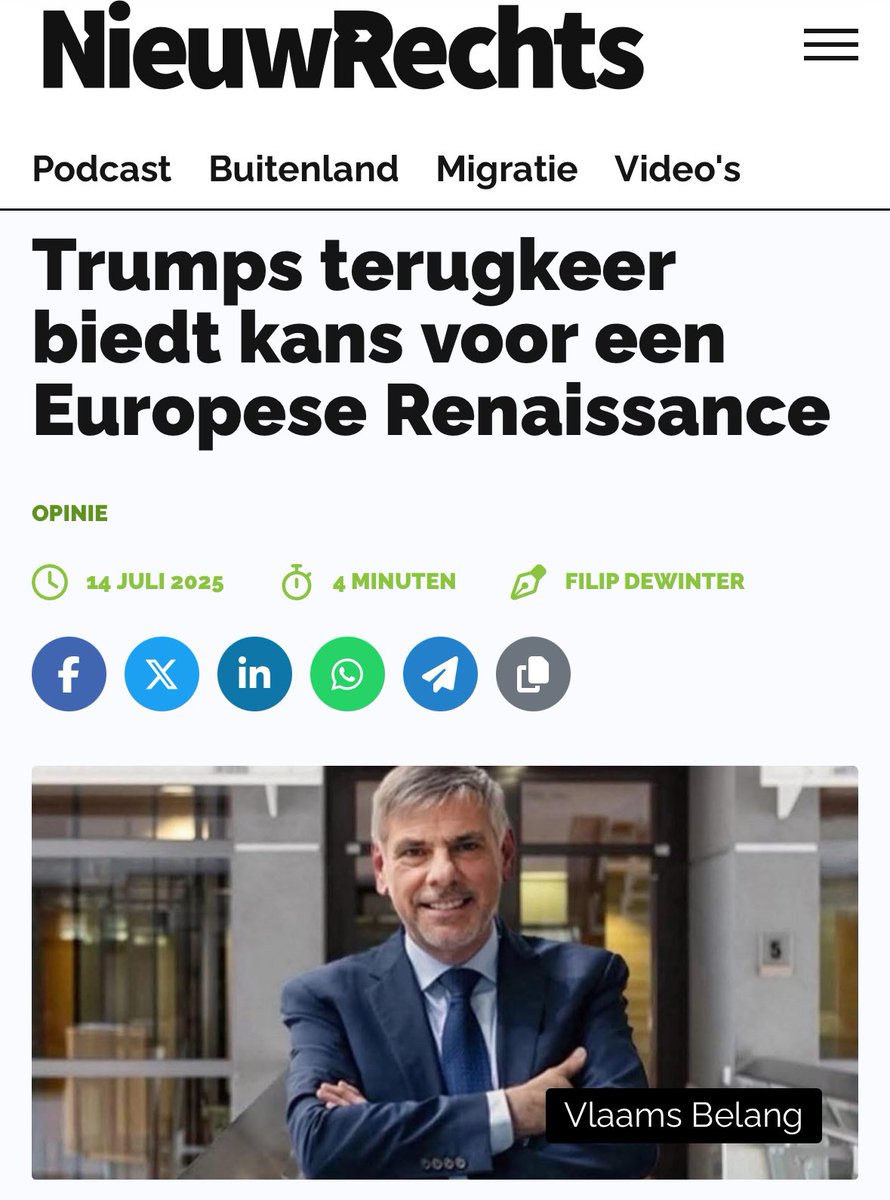 Filip Dewinter (@fdw_vb) on Twitter photo āDe terugkeer van <a href="/realDonaldTrump/">Donald J. Trump</a> naar het Witte Huis betekent ook voor Europa een keerpunt. Na jaren van moreel relativisme, ongecontroleerde immigratie en zwak leiderschap bieden Trumps duidelijke standpunt tegen immigratie maar ook zijn buitenlandse beleid Europa de kans om āDe terugkeer van <a href="/realDonaldTrump/">Donald J. Trump</a> naar het Witte Huis betekent ook voor Europa een keerpunt. Na jaren van moreel relativisme, ongecontroleerde immigratie en zwak leiderschap bieden Trumps duidelijke standpunt tegen immigratie maar ook zijn buitenlandse beleid Europa de kans om