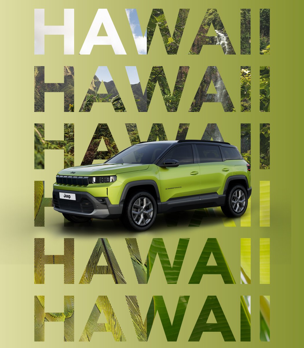Cuando la naturaleza inspira el diseño, nace algo único.​

El color Hawaii del nuevo Jeep® Compass es un reflejo vibrante de lo que sientes al estar en libertad.​

🌴🌊 ¿A dónde te llevaría este color? bit.ly/468dbb1

#Jeep #JeepCompass #Adventure #Freedom