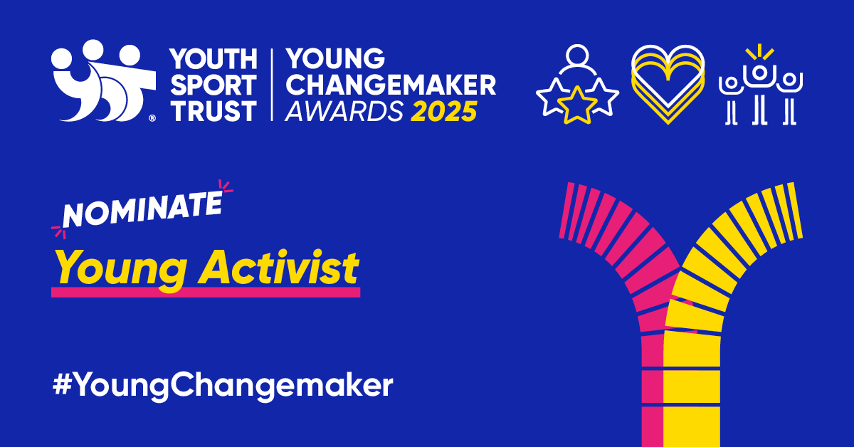 The Youth Sport Trust Young Changemaker Awards 2025 will celebrate individuals and groups of young people who, working alongside Youth Sport Trust and Youth Sport Trust International over the past year, have made a real and impactful change to their life and the lives of others.