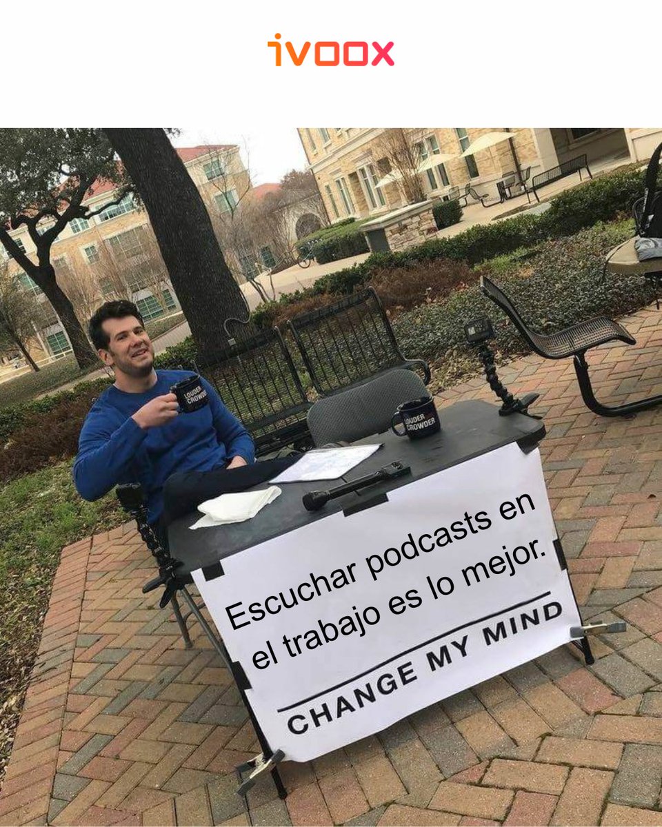 Escuchar podcasts en el trabajo &gt; todo lo demás.

🎧 Te metes en tu mundo
📈 Estás más concentrado
🧠 Aprendes sin darte cuenta
⏱️ Y el día se te pasa volando