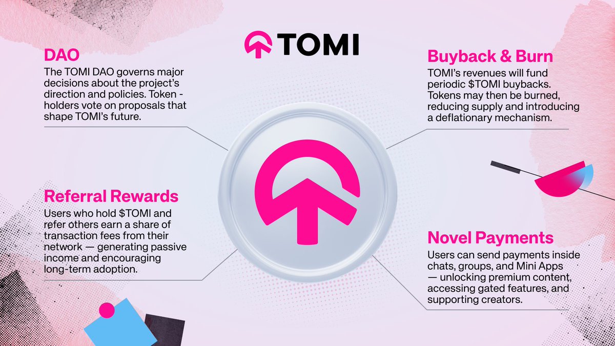 tomipioneers's tweet image. An everything superapp also needs an everything super token. 

We value your attention and your time, so here’s a simple graphic to explain why $TOMI tokens aren’t just pretty, but unlock an entire ecosystem.

This is how it all connects. 🔗