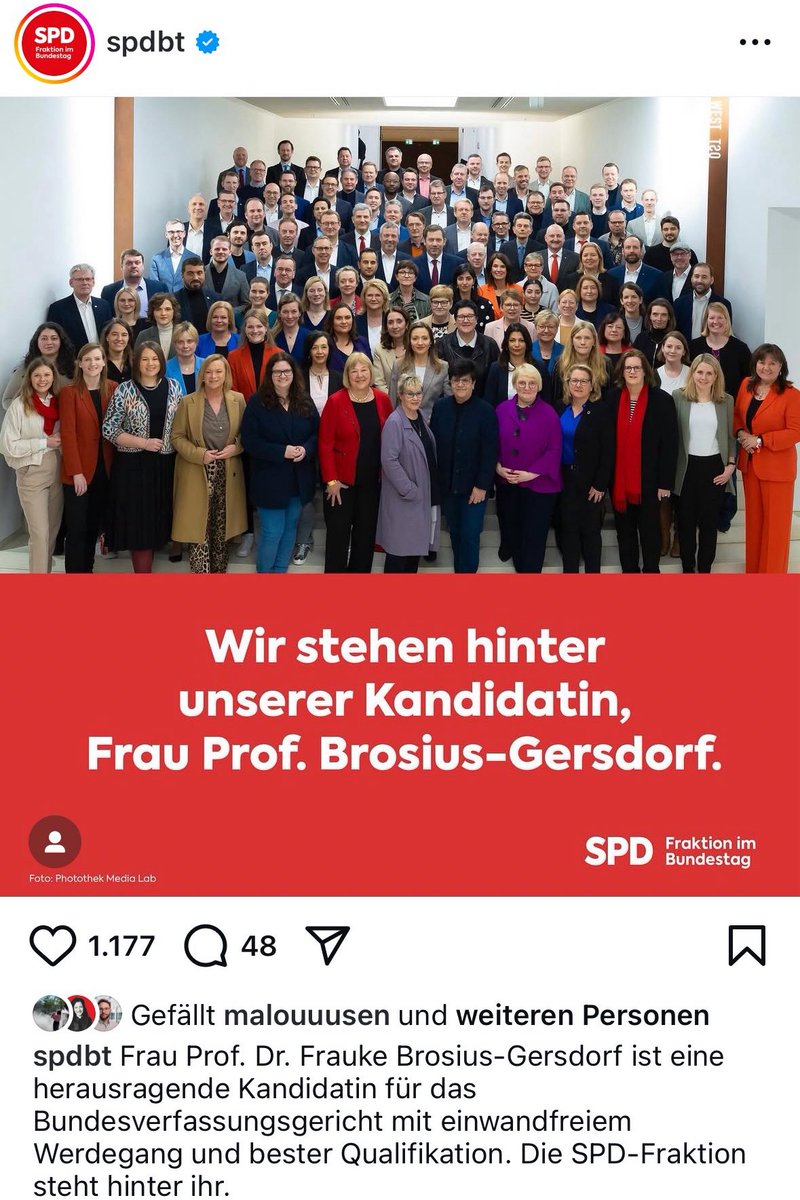 florianww's tweet image. Wenn die Union wegen jedem Kandidaten, der von SPD und/oder Grünen nicht gewollt war, so einen Aufriss gemacht hätte,…

#BrosiusGersdorf