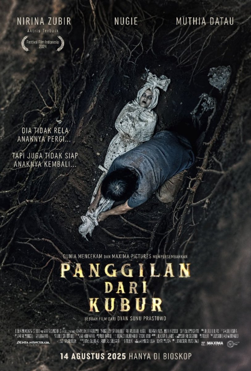Lakon Story (@lakonstory) on Twitter photo PANGGILAN DARI KUBUR !
Trailer e ngeri parah 🔥
Tayang 14 Agustus 2025 di bioskop!
#PanggilanDariKubur #FilmHororIndonesia #MaximaPictures #DuniaMencekam
@filmpanggilandarikubur @maximapictures <a href="/duniamencekam/">Dunia Mencekam</a> PANGGILAN DARI KUBUR !
Trailer e ngeri parah 🔥
Tayang 14 Agustus 2025 di bioskop!
#PanggilanDariKubur #FilmHororIndonesia #MaximaPictures #DuniaMencekam
@filmpanggilandarikubur @maximapictures <a href="/duniamencekam/">Dunia Mencekam</a>