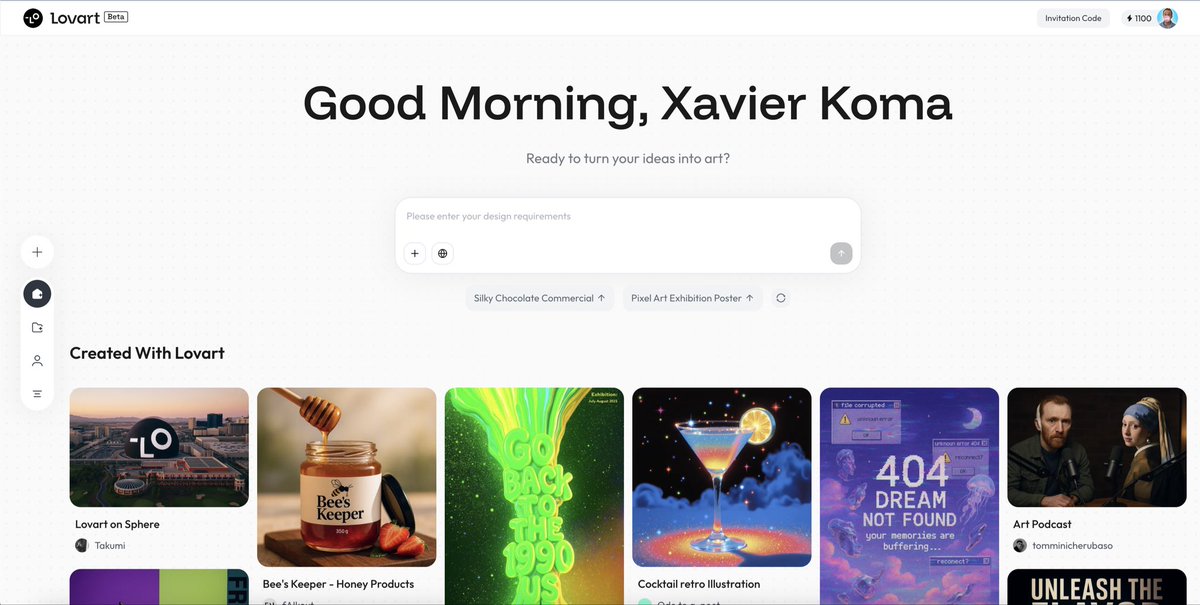 Let’s test ! <a href="/lovart_ai/">LovartAI</a> 

Demandez moi sur Linkedin si vous souhaitez des codes 🤙

Lovart = IA design / brand design