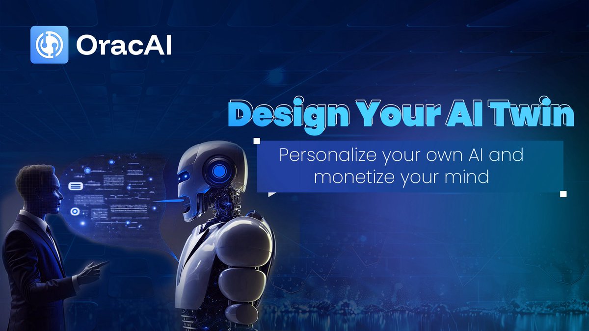 OracAIOfficial's tweet image. 🤖 Design Your AI Twin
Why just create content when you can clone your creativity?
With #OracAI, build an AI that learns from you, speaks like you, and earns for you.
🧠 Train it.
🎯 Deploy it.
💰 Monetize your mind.
This isn’t the future. This is now.
#SocialFi #AI