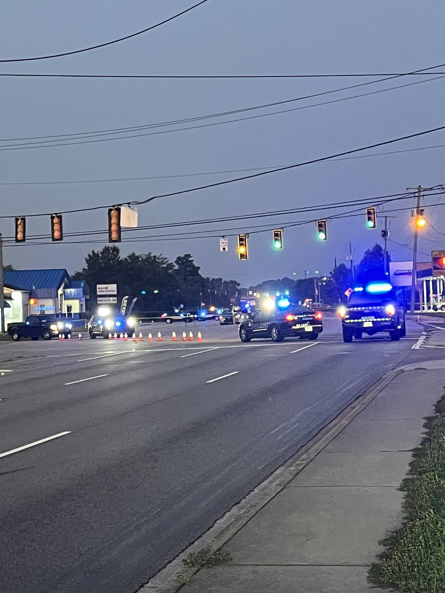 Update/6:00am: The roadway is still blocked. I spoke to an official and he didn’t have a timetable on when it will reopen.