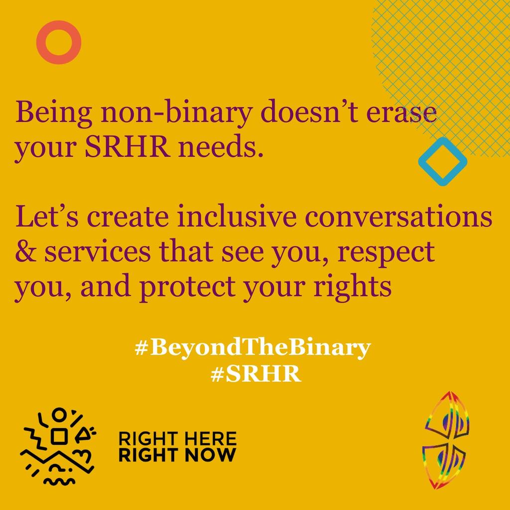 DauOdunga's tweet photo. Being a #nonbinary person, you deserve SRHR needs like and other person
@NGLHRC
@RightHereRightNow #BeyondtheBinary
#SRHR
@RHRNKenya https://t.co/NP6WidsWtB