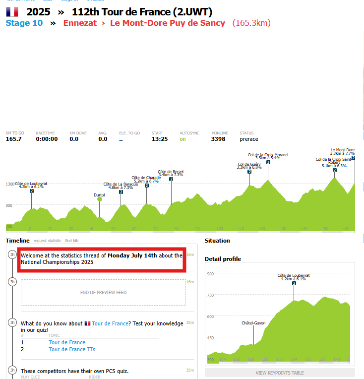 R_Fenyan's tweet photo. I like how @ProCyclingStats correctly labels today's race @LeTour as the (French) national championship. https://t.co/F9cuFxhW9Z
