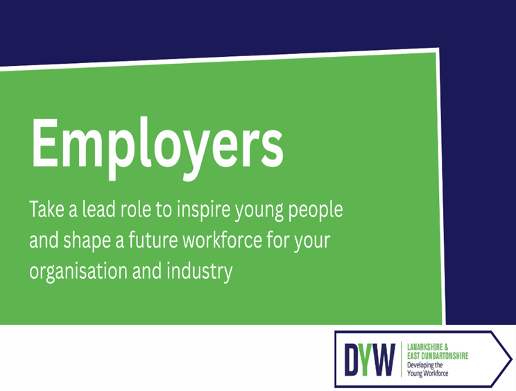 DYW connects employers with education to prepare young people for the world of work. Get involved to help shape the future workforce - benefitting young people in Scotland and your organisation.

 Learn more: dyw.scot 

#ConnectingEmployers #DYWScot #DYWLED