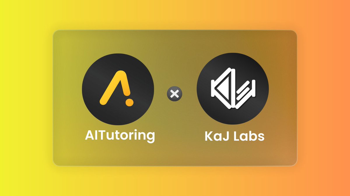 KaJ Labs Foundation (@kajlabs) on Twitter photo π’ Strategic Alliance Alert!
#KaJLabs and <a href="/AITutoring_/">AI Tutoring</a> have partnered to transform the future of learning with intelligent, decentralized education in the #AI and #Web3 space! π
AI Tutoring delivers personalized, AI-powered tutoring experiences designed to make education more π’ Strategic Alliance Alert!
#KaJLabs and <a href="/AITutoring_/">AI Tutoring</a> have partnered to transform the future of learning with intelligent, decentralized education in the #AI and #Web3 space! π
AI Tutoring delivers personalized, AI-powered tutoring experiences designed to make education more