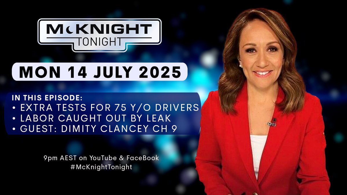 Robert McKnight (@rob_mcknight) on Twitter photo Channel 9 Reporter <a href="/dimityclancey/">Dimity Clancey</a> will be my special guest tonight on McKnight Tonight.
You can watch here at 9pm AEST: youtube.com/live/THX_wOjGG… Channel 9 Reporter <a href="/dimityclancey/">Dimity Clancey</a> will be my special guest tonight on McKnight Tonight.
You can watch here at 9pm AEST: youtube.com/live/THX_wOjGG…