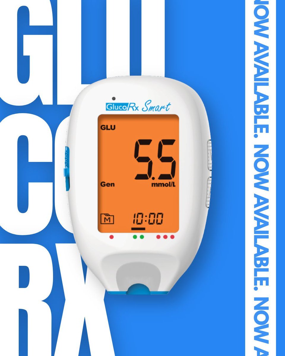 Now available 🚨

The GlucoRx Smart meter is your all-in-one solution for accurate glucose and ketone testing.

Key features 👇 
☑️ Dual testing
☑️ Bluetooth connectivity
☑️ Clear backlit screen
☑️ NHS England recommended
☑️ Cost-effective

Make the smart choice and grab yours