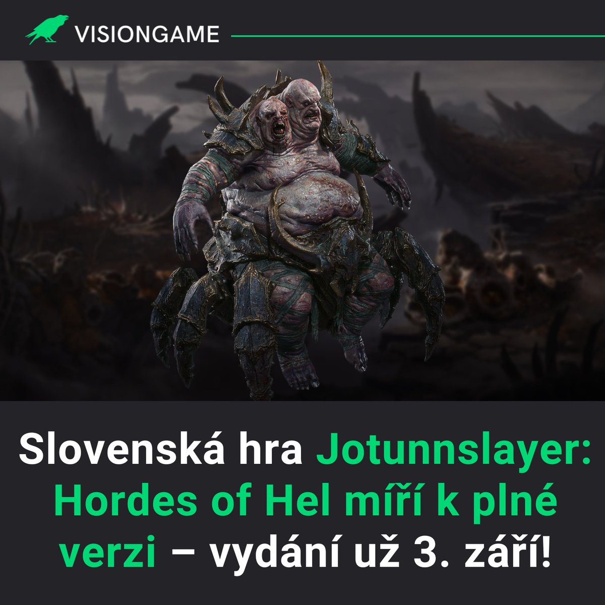 visiongamecz's tweet image. Slovenská akční roguelite hra Jotunnslayer: Hordes of Hel sklízí v předběžném přístupu na Steamu velmi kladné ohlasy – a nyní konečně míří k plnému vydání. Vývojáři oznámili, že verze 1.0 dorazí už 3. září 2025, a to nejen na PC, ale zároveň i na PlayStation 5 a Xbox Series X|S.…