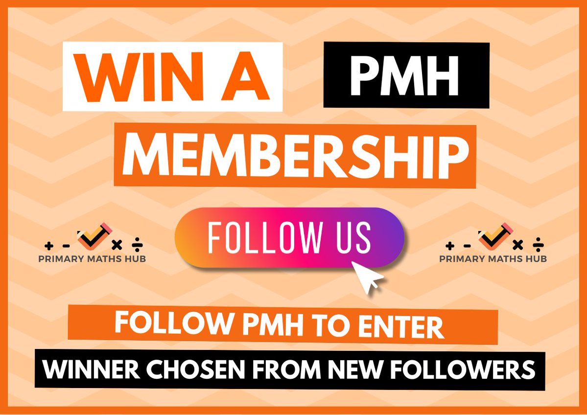 PrimaryMathsHub's tweet image. 🔥 WIN A PRIMARY MATHS HUB 1 YEAR MEMBERSHIP🔥
📲To enter - Just follow us on social media! Each month, from our new followers we will choose a winner. Follow Primary Maths Hub and win!
❌ Note - PMH will never send you links to click. This will be spam.
#primarymathshub