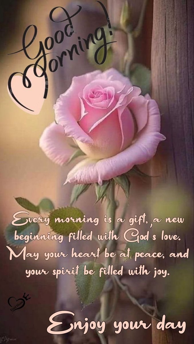 Good Morning 🌸
Every morning is a gift, a new beginning filled with God’s love. May your heart be at peace, and your spirit be filled with joy.