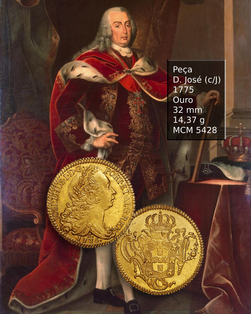 A peça que aqui se apresenta corresponde a uma moeda de ouro fino, cunhada em 1776 ao estilo das moedas análogas já em circulação durante o reinado de D. João V.

Saiba mais sobre esta e outras peças do Museu Casa da Moeda em: museucasadamoeda.pt/collection/3