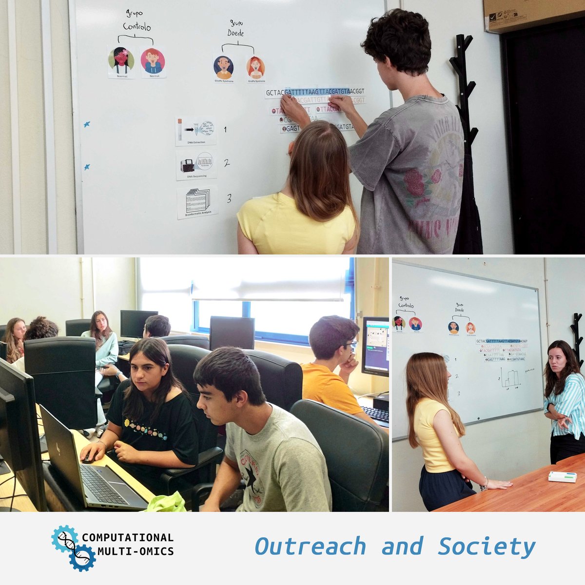 Computational Multi-Omics Lab (@biocomicslab) on Twitter photo Our lab had the opportunity to share a little of what #bioinformatics is with the students participating in the Summer University, organized by Núcleo de BCM.
Thank you to Rita L, Mafalda S, Frederico A and João M for their work developing our activities for this event. Our lab had the opportunity to share a little of what #bioinformatics is with the students participating in the Summer University, organized by Núcleo de BCM.
Thank you to Rita L, Mafalda S, Frederico A and João M for their work developing our activities for this event.