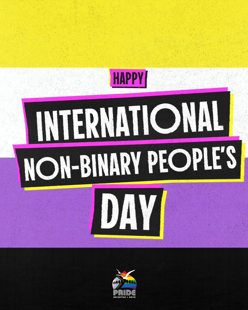 PrideBrighton's tweet image. Happy Non-Binary People&apos;s Day to everyone in the community ❤️

#NonBinaryAwarenessWeek