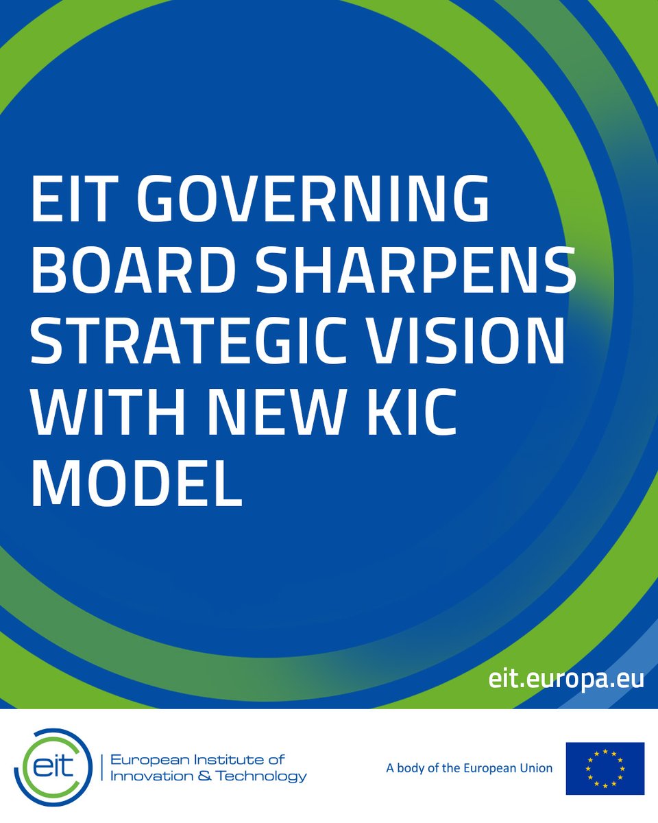 EITeu's tweet image. We've unveiled our updated Vision Paper for the next EU Framework Programme —with 1⃣ clear goal: becoming the go-to hub for innovation in Europe🇪🇺
🔹 A new KIC Target Model
🔹 Stronger links with industry
🔹 Easier access
Learn➕: europa.eu/!kFxVFR
#FutureofInnovation