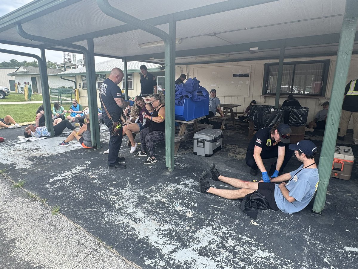 JohnSgromolo's tweet image. Last week our first responders had the opportunity to do some “large crowd” training exercises.
The coordination and teamwork was incredible. These men and women work hard to “stay ready” so they don’t have to “get ready”.
Thanks to the over 80 volunteers who came out!