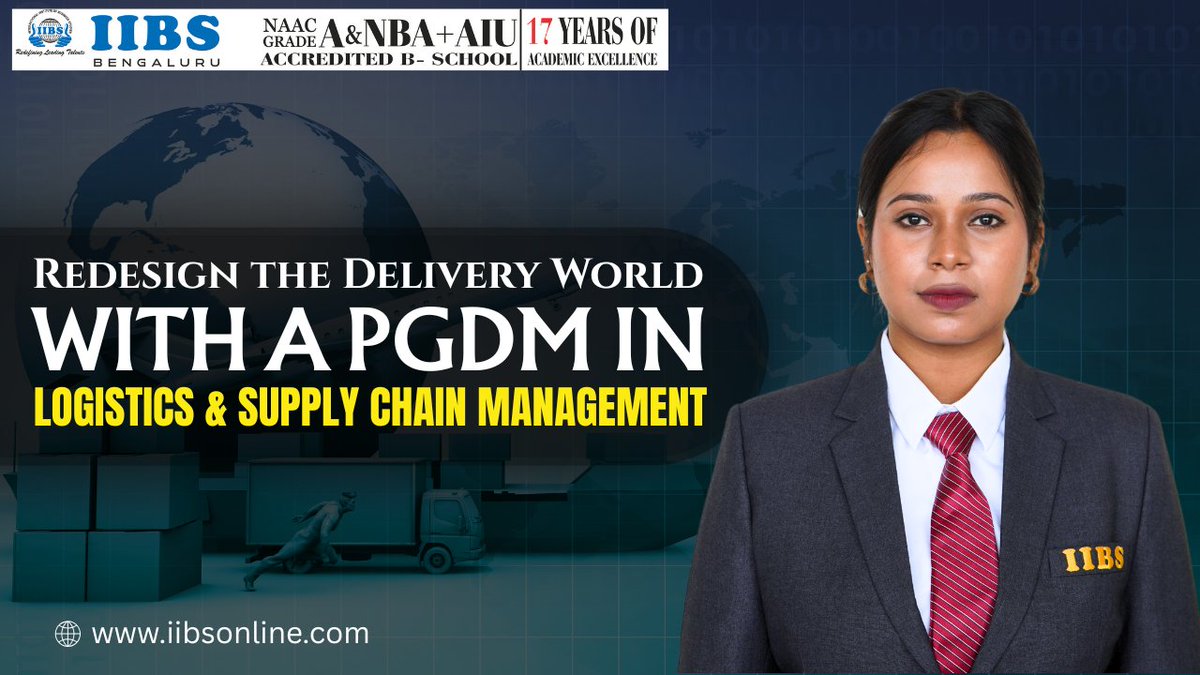 iibsonline's tweet image. Redesign the Delivery World with a PGDM in Logistics &amp;amp; Supply Chain Management 

Read More: iibsonline.com/article-detail…

#LogisticsManagement #SupplyChainLeaders #PGDMProgram #FutureOfDelivery #IIBSBangalore #LogisticsCareers #SupplyChainInnovation #GreenLogistics