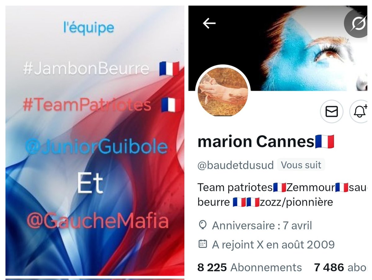 🇨🇵 Dédé 🇫🇷♿ (@juniorguibole) on Twitter photo INFO🚨Merci de partager !🚨
Mes amis abonnés😉
Ainsi que l'équipe #JambonBeurre #TeamPatriotes 🇨🇵
Notre amie <a href="/baudetdusud/">marion Cannes🇨🇵</a> 👍
Aurait besoin d'un petit coup de pouce pour grossir sa TL!🥳
Et ainsi lui donner plus de visibilité!
Merci de vous abonner à elle !🙏
Et n'oubliez INFO🚨Merci de partager !🚨
Mes amis abonnés😉
Ainsi que l'équipe #JambonBeurre #TeamPatriotes 🇨🇵
Notre amie <a href="/baudetdusud/">marion Cannes🇨🇵</a> 👍
Aurait besoin d'un petit coup de pouce pour grossir sa TL!🥳
Et ainsi lui donner plus de visibilité!
Merci de vous abonner à elle !🙏
Et n'oubliez