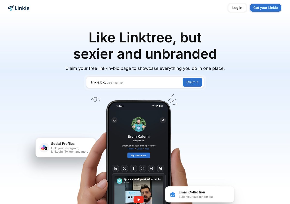 linkie_bio's tweet image. Like Linktree, but sexier and unbranded!

👉🏻 linkie.bio

Brought to you by the makers of Publer 😉