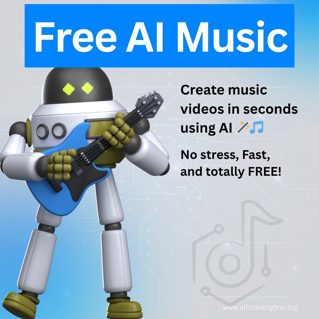 ai_foreveryone_'s tweet image. 🎸 Want to make music videos in seconds? Let AIForEveryone do the magic!

Fast, fun, and totally FREE. Start creating with just one click!

👉 aiforeveryone.org

#AIMusic #ContentCreator #FreeTool #aiforeveryone