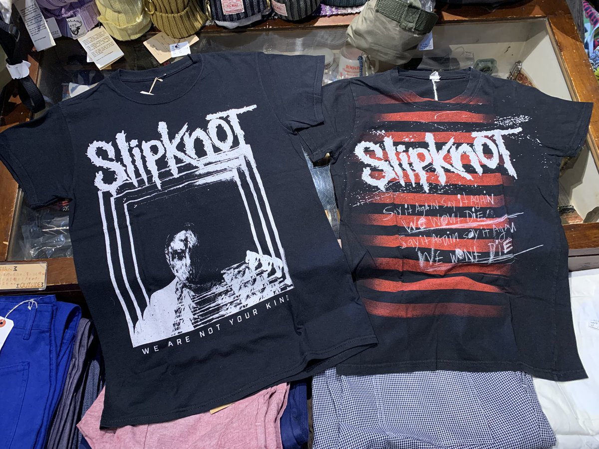 outsidekawasaki's tweet photo. USED Slipknot
Rock Tee Shirts

Size
写真1枚目
左から
Mぐらい
Sぐらい

Price ¥4950 Taxin

#アウトサイド川崎 #川崎 #古着 #川崎古着 #神奈川古着 #川崎古着マップ #川崎アメカジ #神奈川古着屋 #川崎古着屋 #slipnot #スリップノット #ロックtシャツ #ロックt #バンドｔシャツ #バンドt #アメカジ https://t.co/QNUHtwxk6V