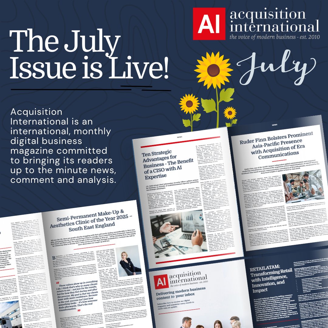 acquisition_int's tweet image. The July issue is now available to read!🌻

This magazine presents a small yet mighty selection of award-winning businesses and individuals supporting the corporate landscape across an assortment of sectors. 

Read it here 👉 zurl.co/FxAyQ

#ACQ #Issue #July
