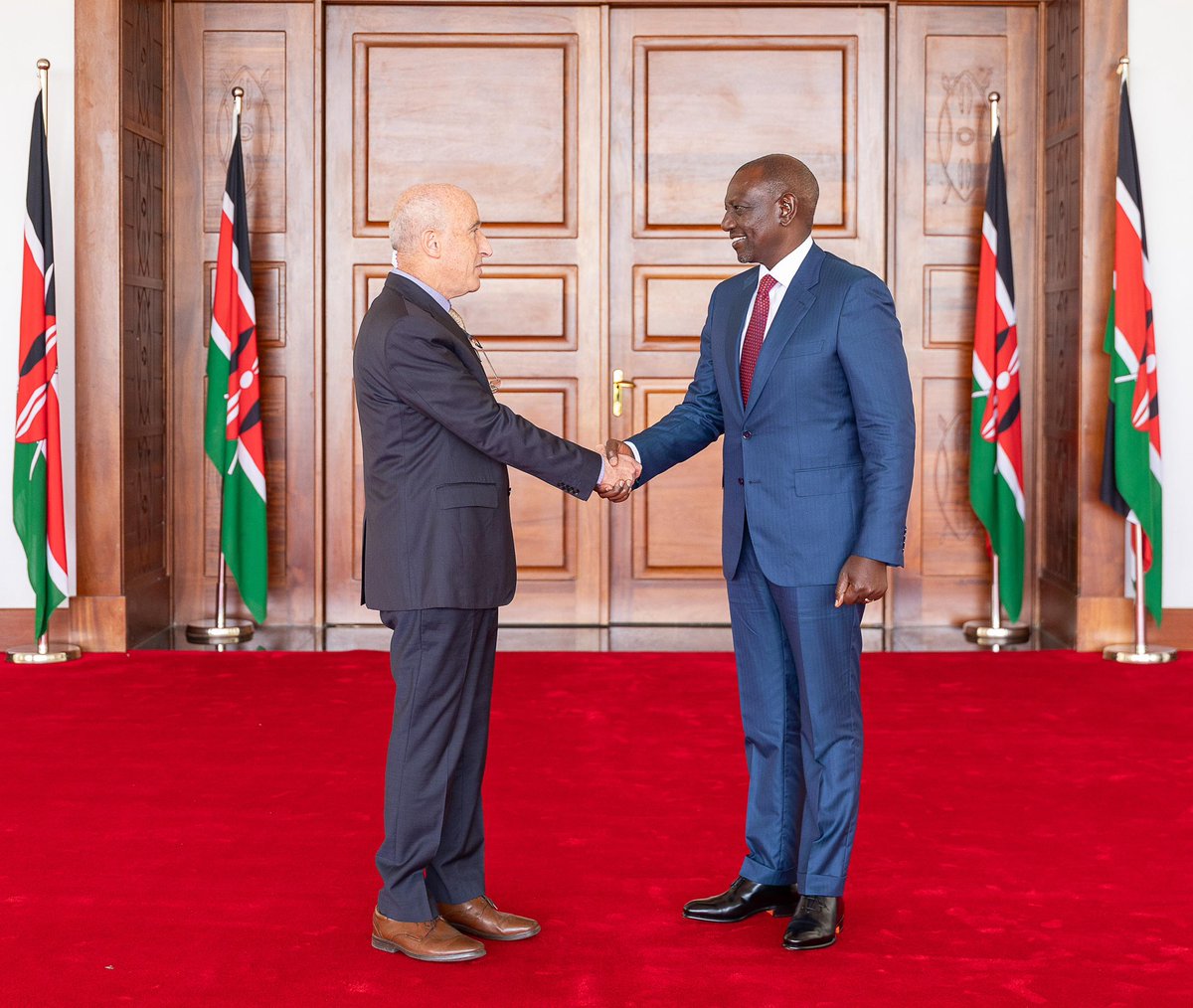 Kenya and Israel have strong, cordial and historical bilateral relations in areas of mutual interest, including  cooperation in trade, security and agriculture.

Met Israeli Ambassador to Kenya Michael Lotem, State House Nairobi, and discussed more areas of collaboration between