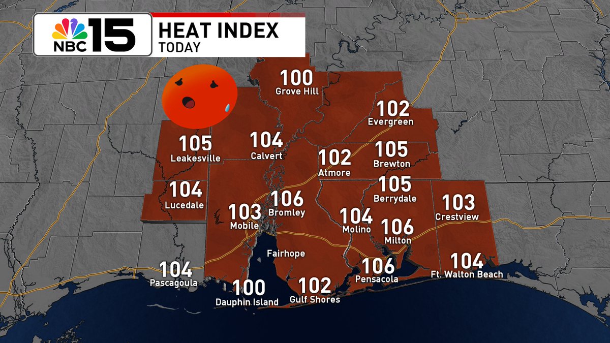 Kelly Foster (@kelly_wpmi) on Twitter photo We kick off the workweek with typical summertime t-storms with a 30% chance wet weather finds you. Temps spike into the mid 90s during peak heating hours, & when we factor in the humidity, heat index values 🥵♨will surge 100-105+<a href="/mynbc15/">NBC 15 News</a> mynbc15.com/weather We kick off the workweek with typical summertime t-storms with a 30% chance wet weather finds you. Temps spike into the mid 90s during peak heating hours, & when we factor in the humidity, heat index values 🥵♨will surge 100-105+<a href="/mynbc15/">NBC 15 News</a> mynbc15.com/weather