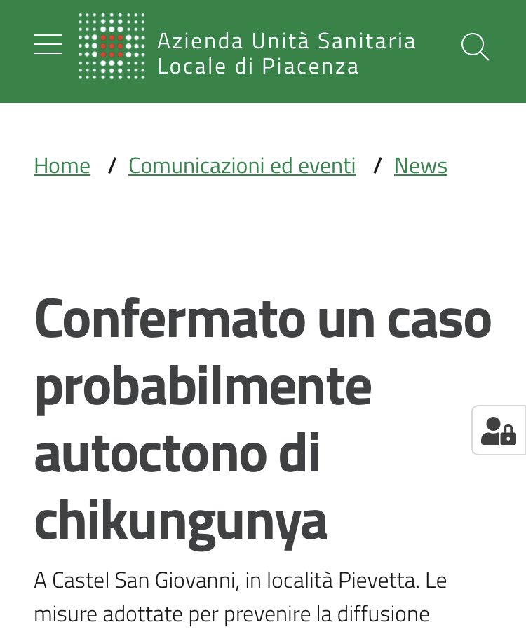 🦟 First #Chikungunya autochthonous case of the 2025 season in #Italy (Emiliana-Romagna) 🦠🇮🇹 
#Arboviruses #AedesAlbopictus #Zanza
