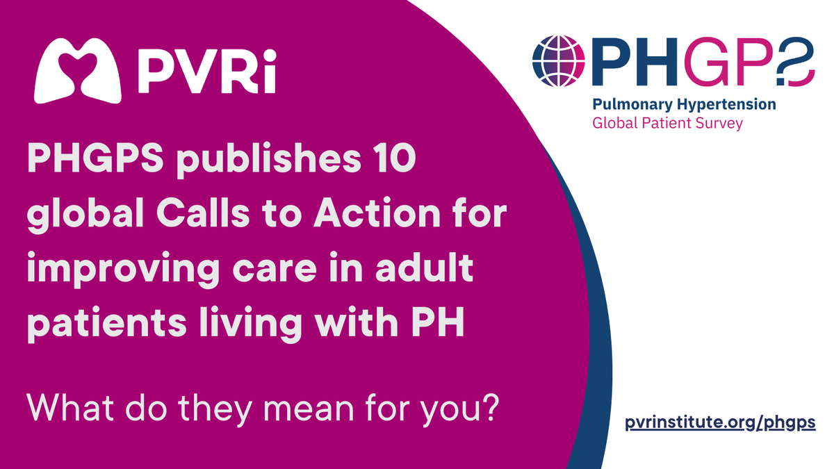 PVRI's tweet image. 📢 Good news! 📢Our #PHGPS, the largest global survey exploring the perspectives of #PulmonaryHypertension patients, has identified 10 key global priorities for improving #PulmonaryHypertension care in adult patients. These 10 calls to action aim to enhance equitable access to…