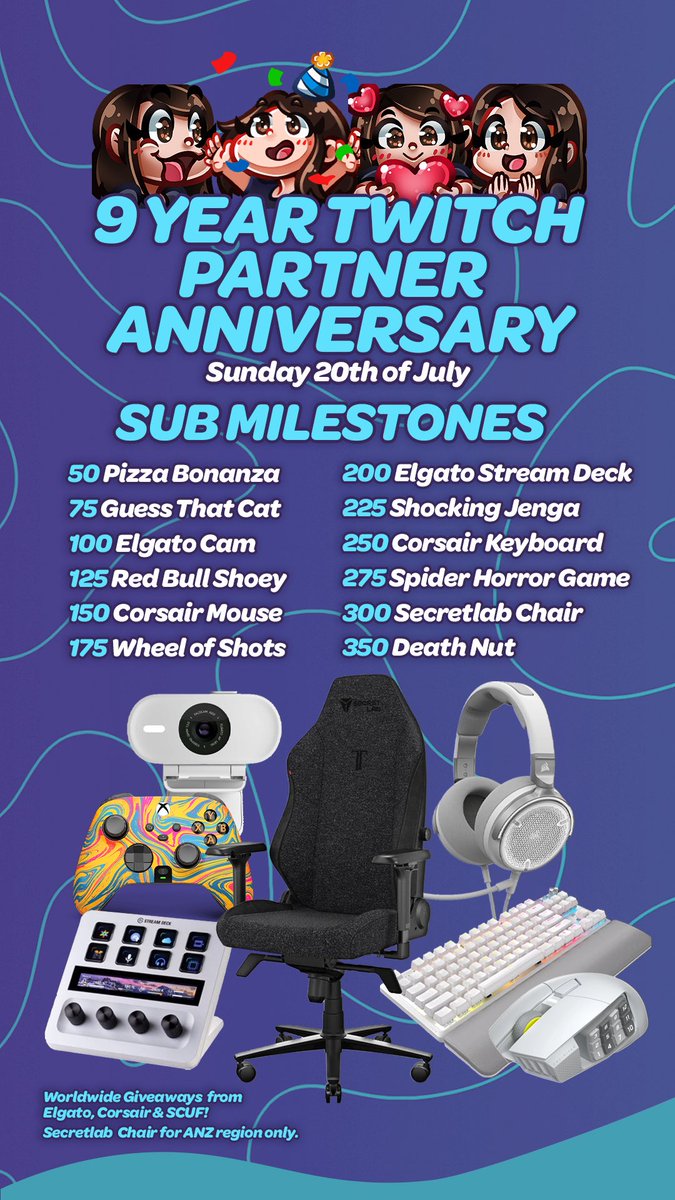 imfallfromgrace's tweet image. Can you believe it’s been 9 YEARS of @Twitch Partnership!? Join me this Sunday to celebrate! 💜👑