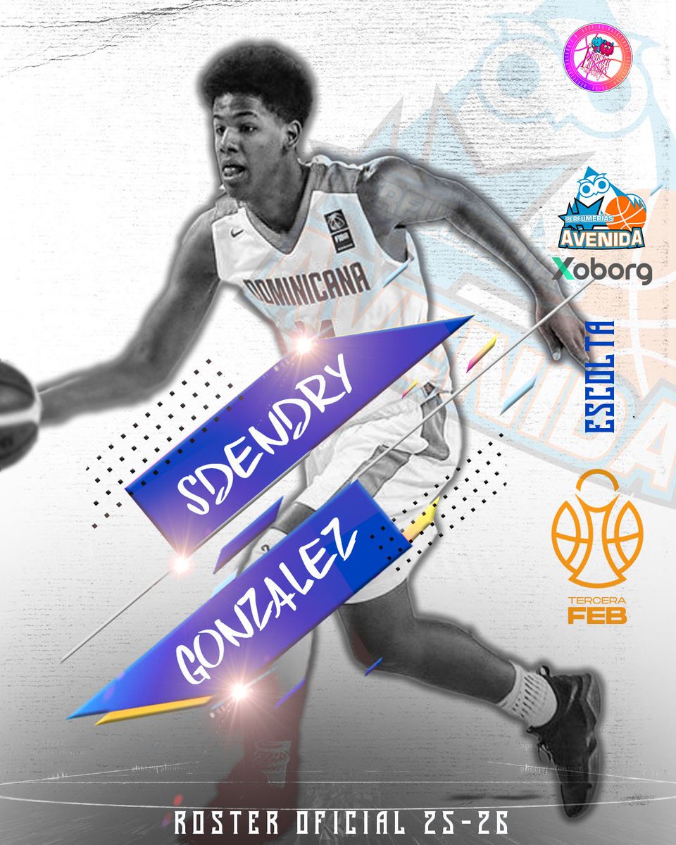 #TerceraFEB FICHAJE 🚨

Una gran fuente de ENERGÍA llega al AVENIDA XOBORG ⚡️⚡️⚡️⚡️

🔹 SDENDRY GONZÁLEZ  🇪🇸🇩🇴🔹

Bienvenido, SDENDRY 💙

🎨 <a href="/MonsterMondays_/">MonsterMondaysCreativity</a> 
➕ INFO perfumeriasavenidabaloncesto.com/sala-de-prensa…