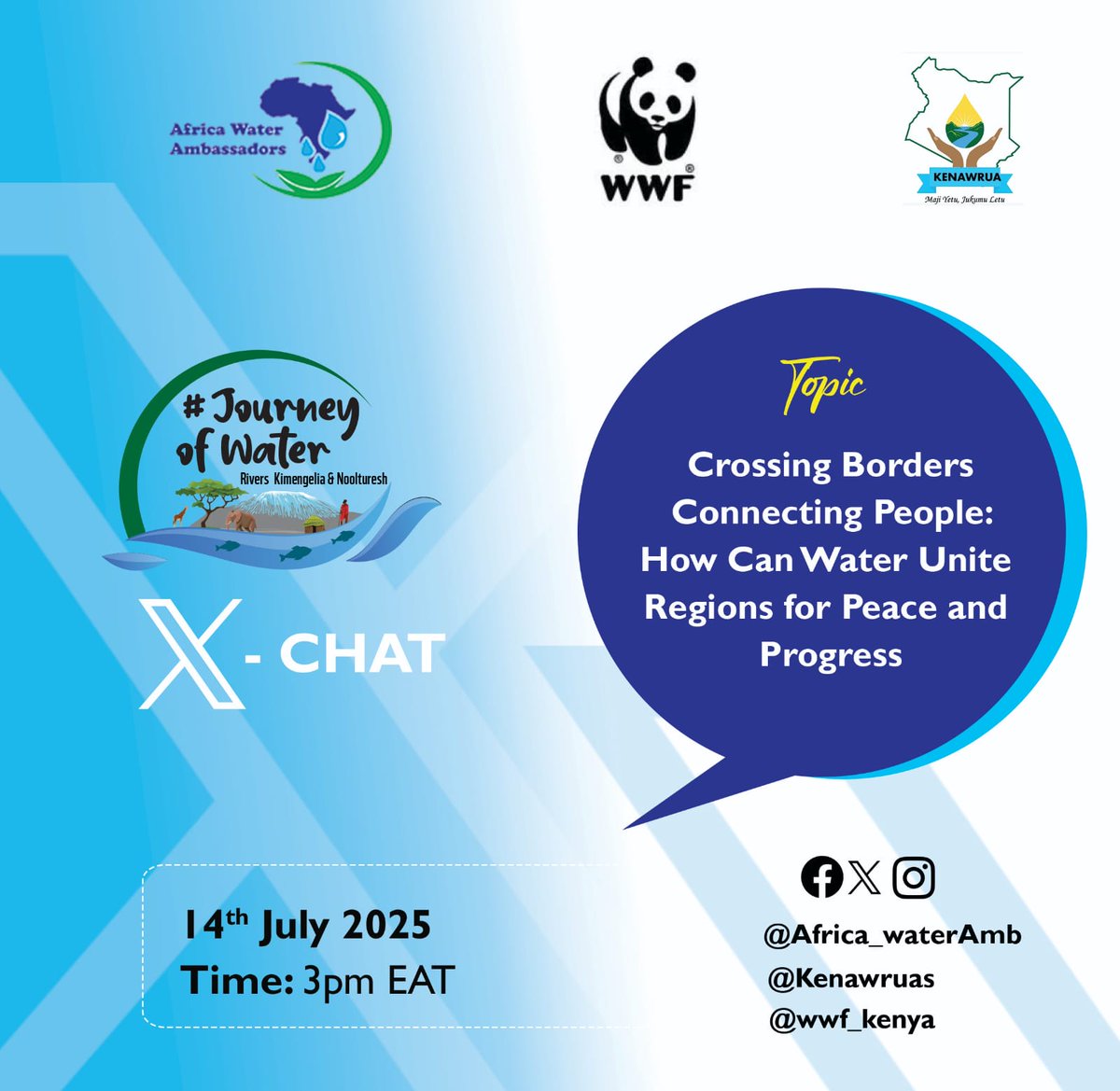 Do you know water is a symbol of peace and progress? To learn more engage with <a href="/WWF_Kenya/">WWF-Kenya</a> <a href="/Africa_WaterAmb/">Africa Water Ambassadors</a> <a href="/KeWruas/">KeNAWRUA</a>. Together let protect our Rivers
#JourneyOfWater
#Voices4Rivers 
#Catchment2Tap