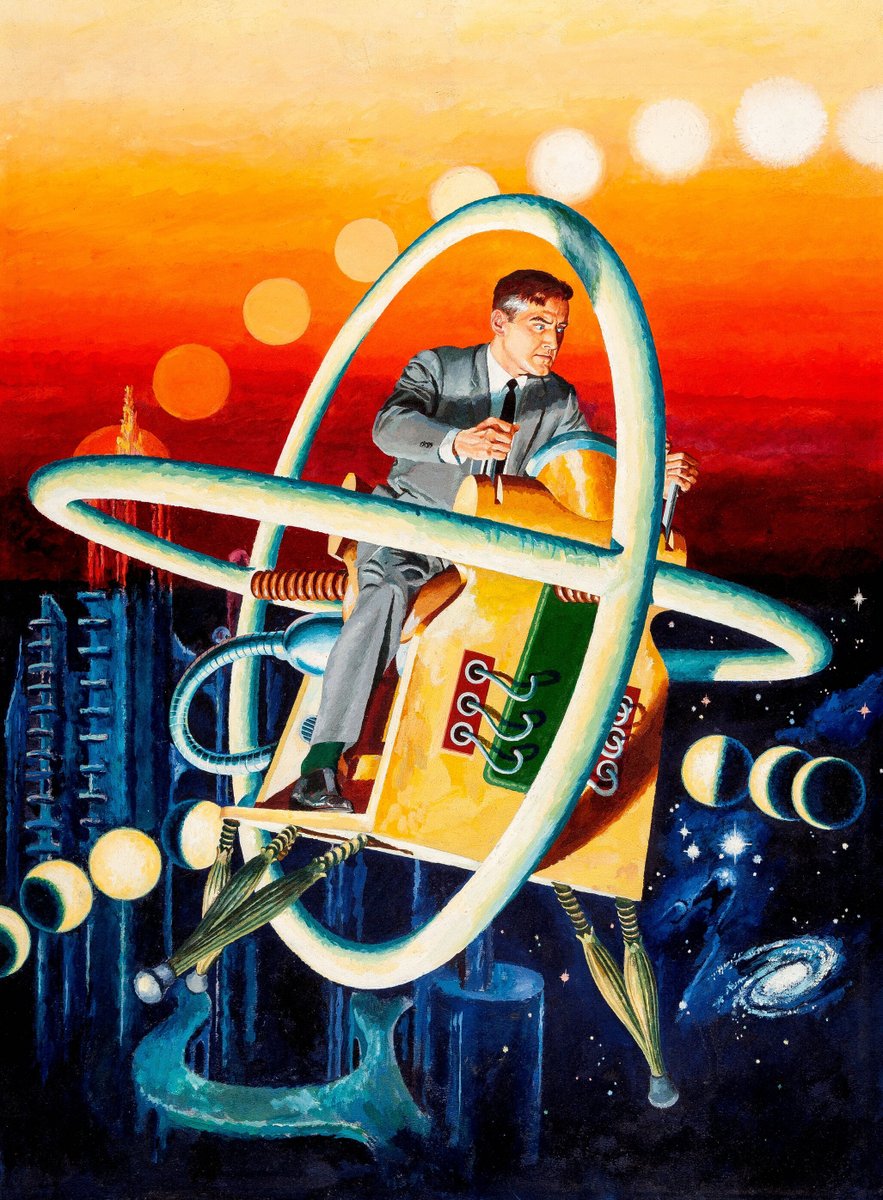 HumanoidHistory's tweet image. George Wilson's cover art for the 1956 Classics Illustrated edition of H.G. Well's "The Time Machine."