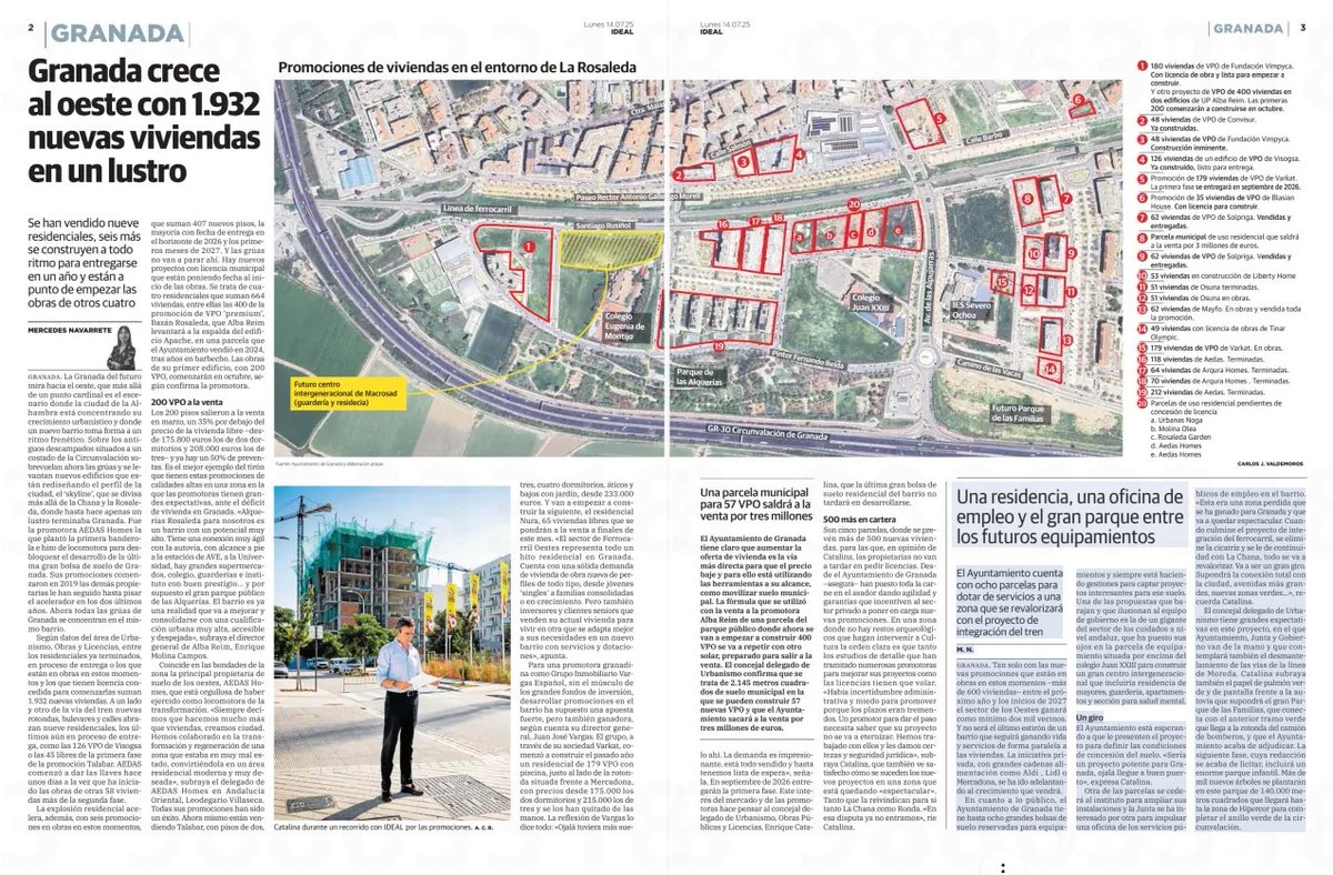 🏘️ Hemos desbloqueado e impulsado expedientes urbanísticos que nos han servido para dar licencias para más de 2.500 nuevas viviendas, avanzando en nuestro propósito de ofrecer soluciones al acceso a la vivienda con el objetivo también  de fijar y crecer población en nuestra