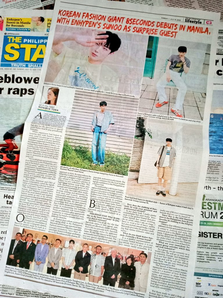 primaddeonu_'s tweet photo. hello?!?!!!! the philippine star newspaper dedicated one whole page for the kim sunoo!!! I LOVE THIS SO MUCH

8SECONDS WITH SUNOO
#8secondswithSUNOO 
#NewGlobalAmbassador
#엔하이픈_선우 #SUNOO
@ENHYPEN_members @ENHYPEN https://t.co/xUxCiPaDgj